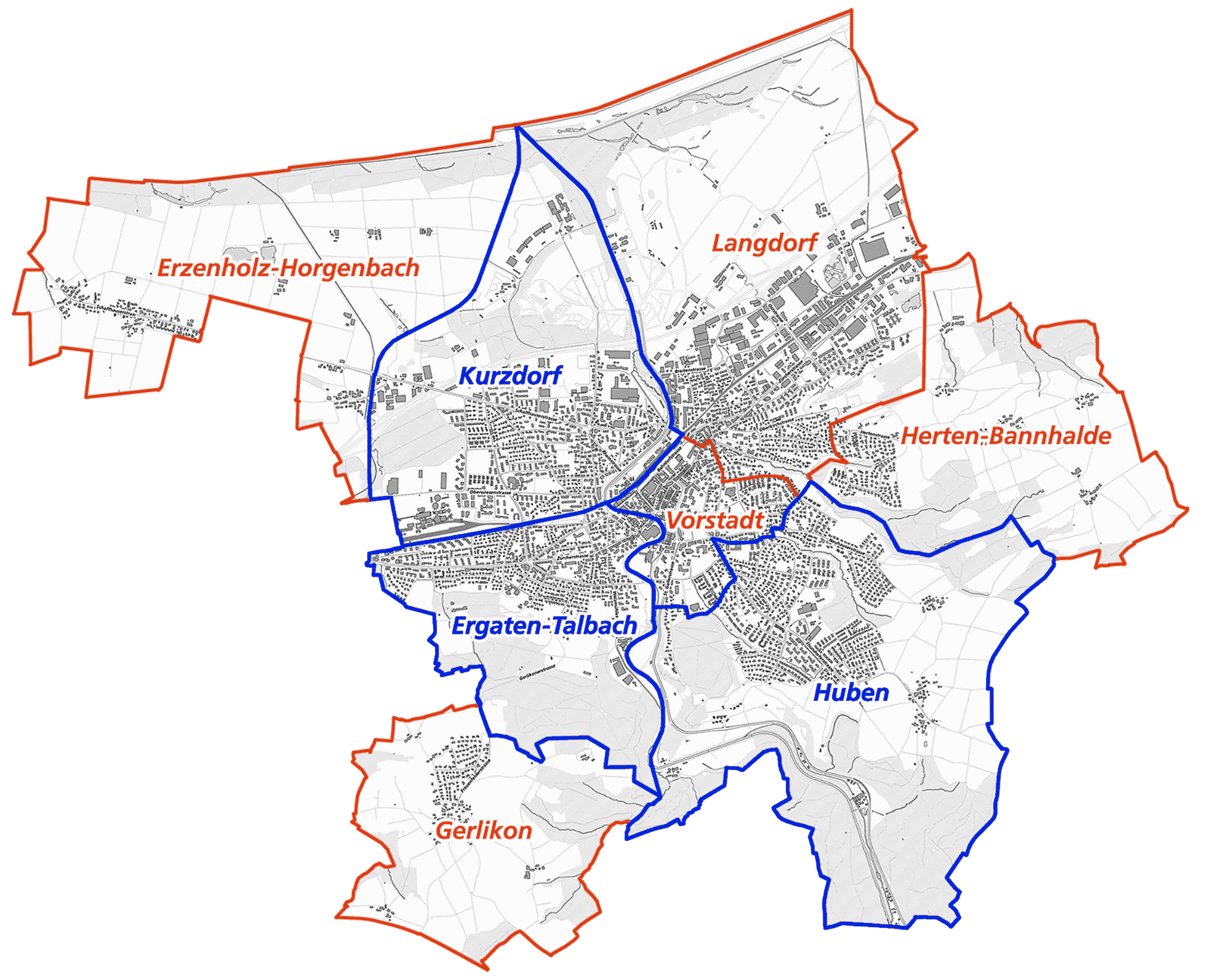 Quartiere der Stadt Frauenfeld
